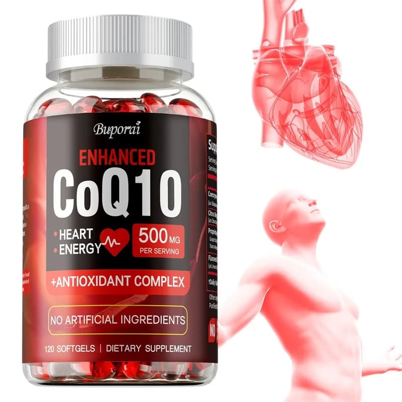 CoQ10 supplement: promotes cardiovascular and heart health, antioxidant, provides energy for global health