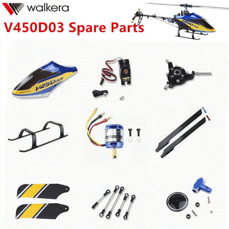 Walkera V450D03 RC elicottero pezzi di ricambio motore dell'elica Servo ingranaggio ESC ricevitore asse rotore Clip telaio atter