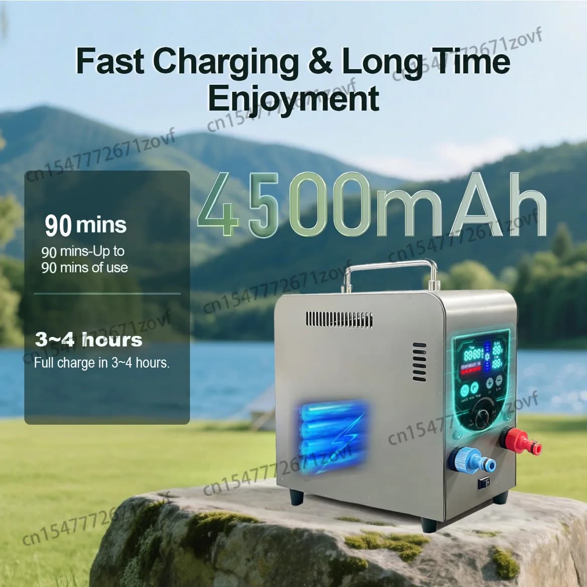 Intelligent portable gas water heater for outdoors at constant temperature, ideal for car trips and camping
