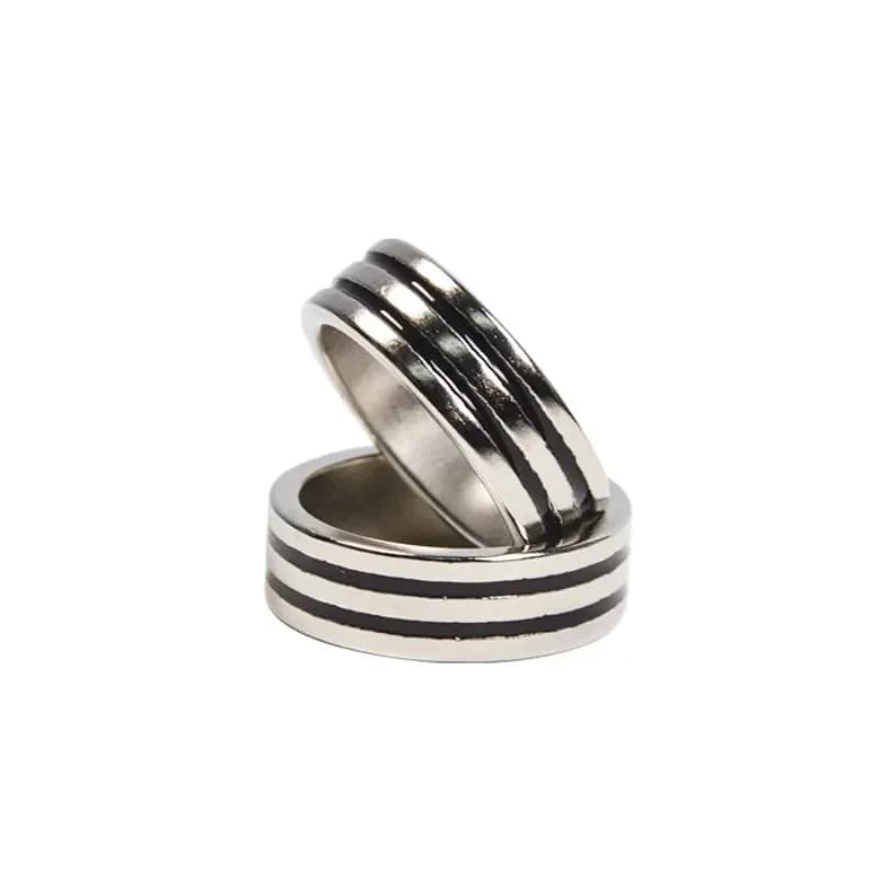 Nero Doppio Cerchio Pk Anello Forte Magnete Magnetico Anello Dimensioni 20/21mm Moneta Dito Decorazione Trucchi Magici Espedienti Puntelli Mago
