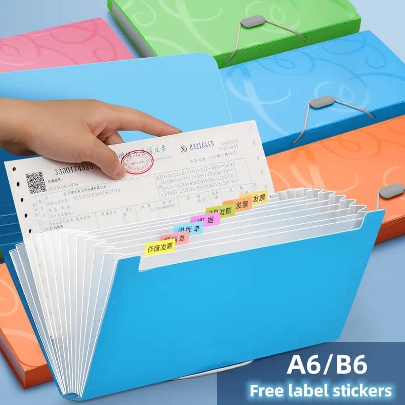 B6 A6 File Orginizer per documenti borsa portadocumenti impermeabile cartella portadocumenti tasca portafoglio espandibile borsa per organi Budget Binder Desk organic