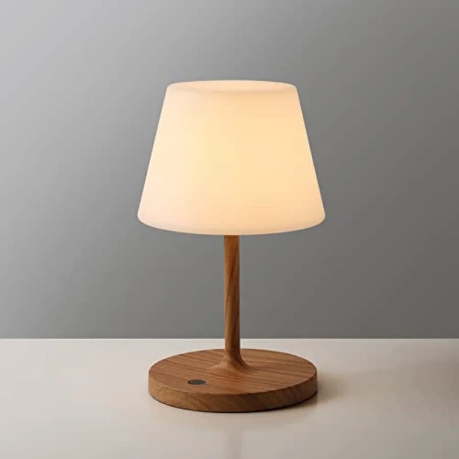 Lampada da Tavolo a Batteria per Esterni Impermeabile, Lampada da Tavolo Ricaricabile Senza Fili 4000mAh, Lampada da Scrivania Dimmerabile a Tocco, Luce Notturna LED