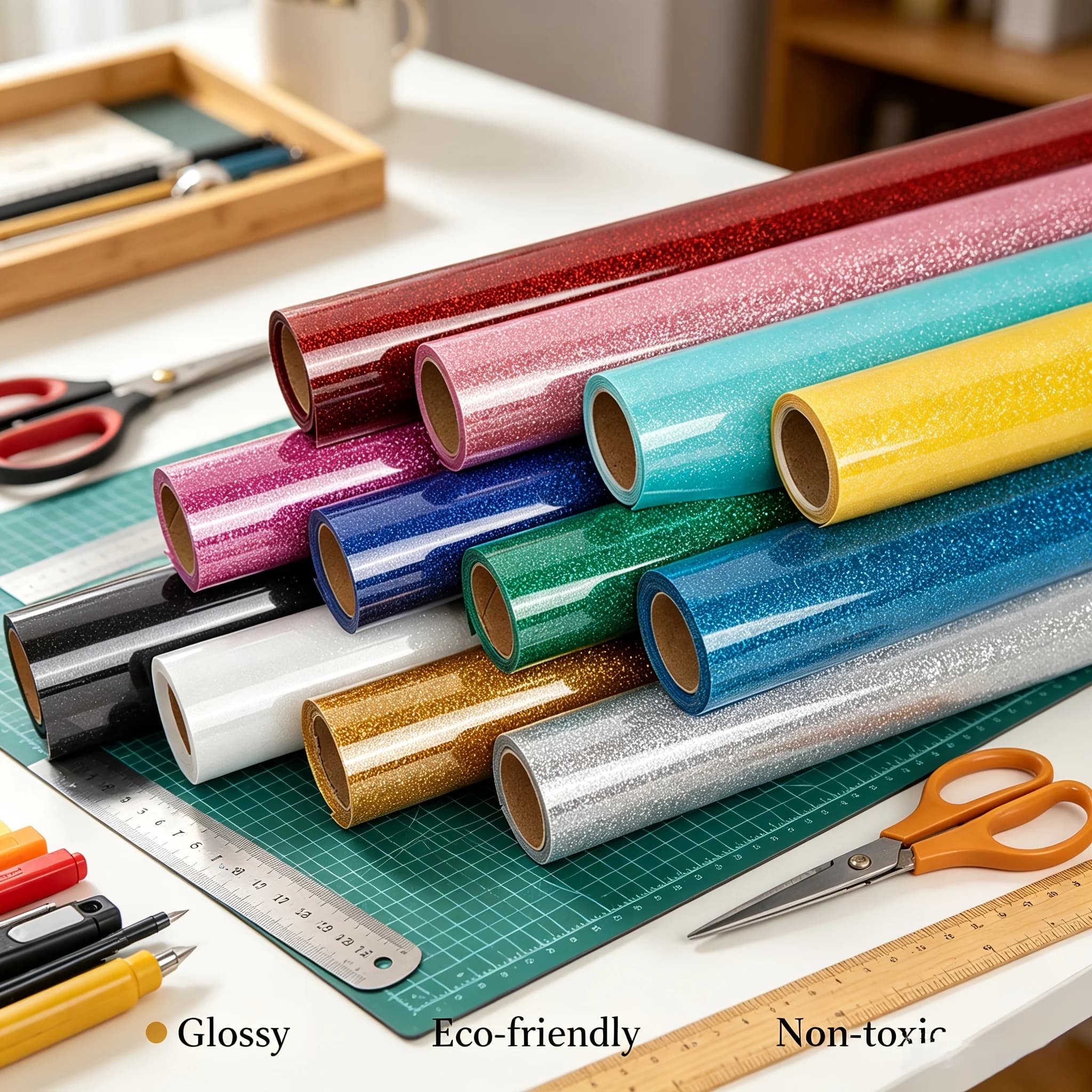 Flash heat transfer vinyl for T-shirts and various clothing, 12 inches x 56 feet, multiple color flash HTV