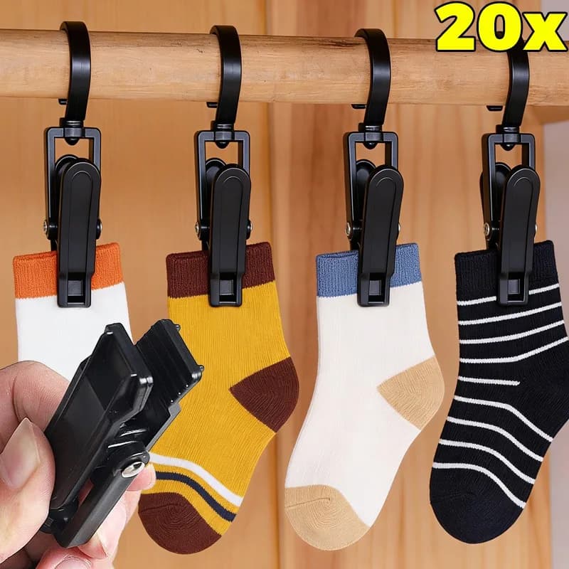 Sliding Springs Plastic Mollette Hook Beach Clothes Hanger Portable Socks Hat Door Clips for Sheets Outdoor laundry spring