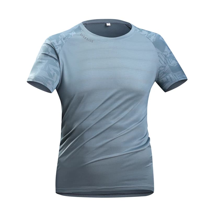 Quick-Drying Ice Silk T-Shirt Short-Sleeved Summer Running T-shirt Reflective Round Neck Men Comfortable Breathable Short Sleeve