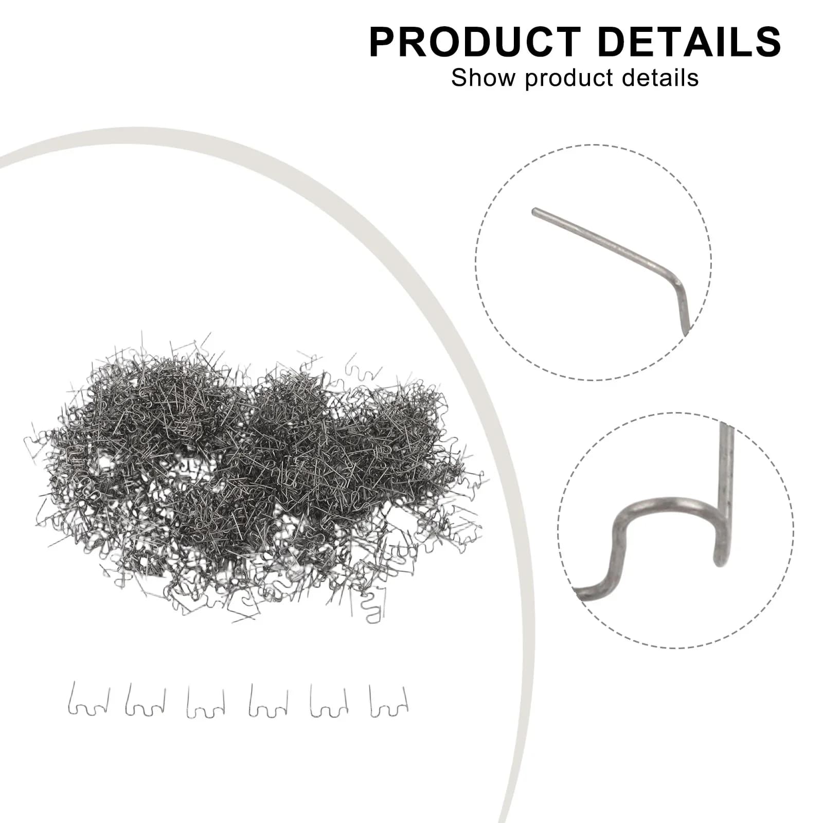 1000Pcs 0.6mm Welding S Wave Staples For Car Bumper Plastic Stapler Repair Kit Welding Machine Bumper Soldering Tools