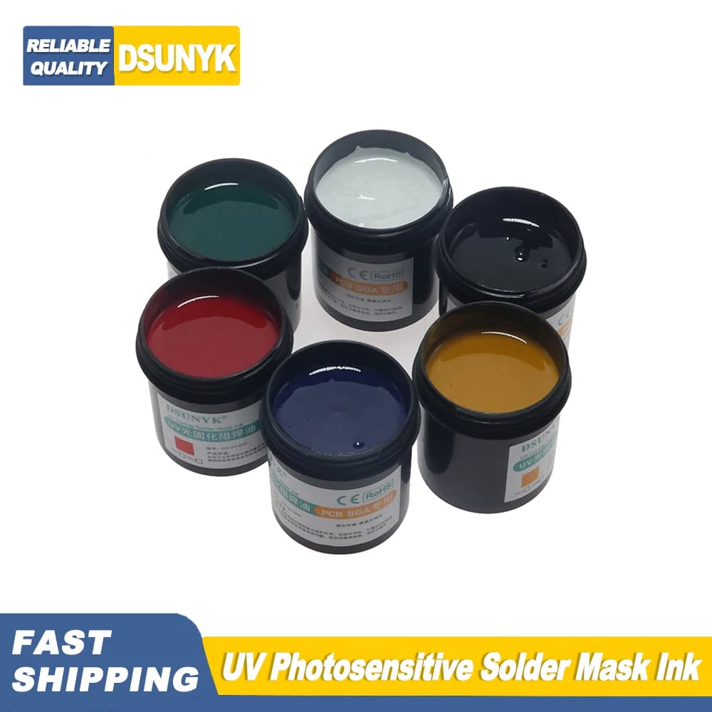 DSUNYK 100g UV Photosensitive Solder Mask Ink BGA PCB Circuit Board Paint Oil Welding Flux Prevent Corrosive Arcing