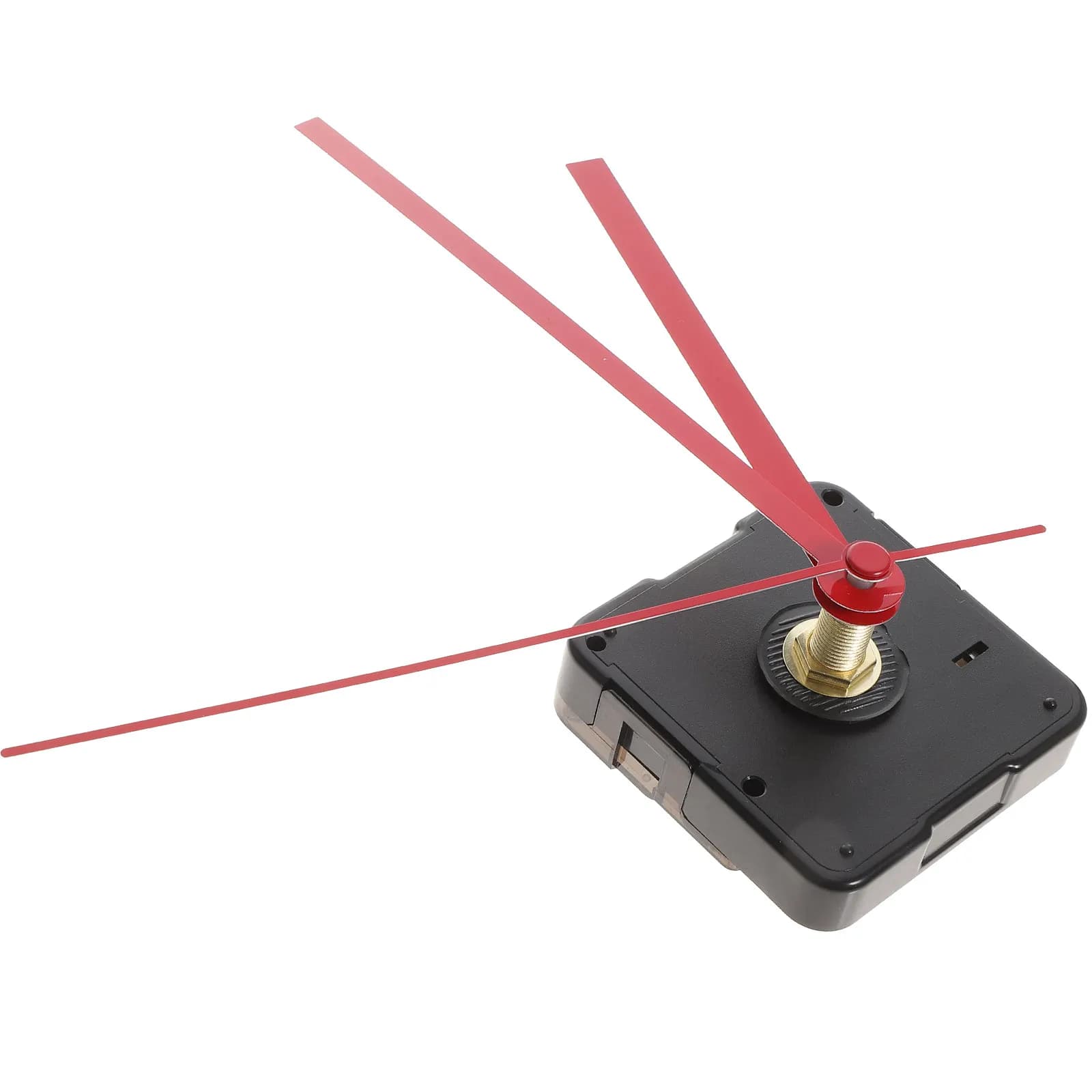 Kit Movimento Silenzioso per Orologio Fai-da-te, Lancette Rosse Dritte, Motore ad Alta Coppia, Fluido Senza Ticchettio, per Sostituzione Meccanismo Orologio da Parete