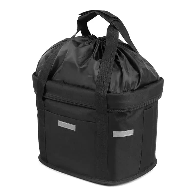 A06F-Bicycle Front Basket Removable Waterproof Bike Handlebar Accessories Pet Carrier Included