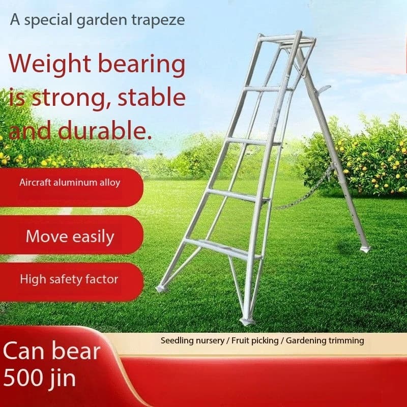 Giardino speciale frutteto triangolare albero da frutto raccolta e potatura giardinaggio in lega di alluminio a spina di pesce treppiede scala pieghevole