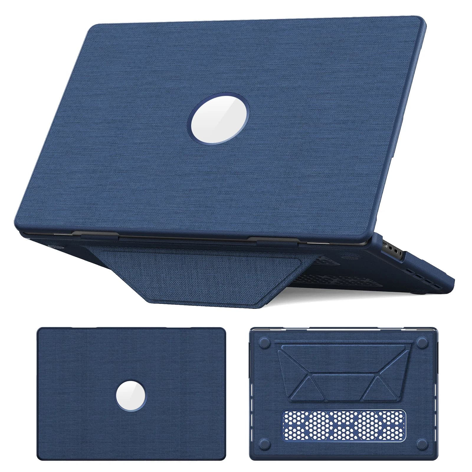 Custodia Universale per Laptop per MacBook Pro 16 2024 2023 2021 M4 A3403 A3186 M3 A2991 A2780 A2485 M1 Pro, Cover in Tessuto con Supporto, Stile Cowboy