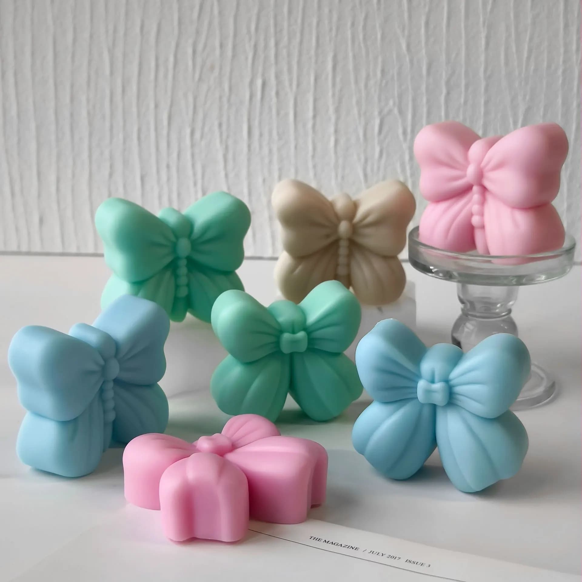 Farfalla Aroma candela Stampo per ornamento in gesso Sapone fatto a mano Cera di soia Forniture per la produzione di candele Papillon DlY Stampo in silicone
