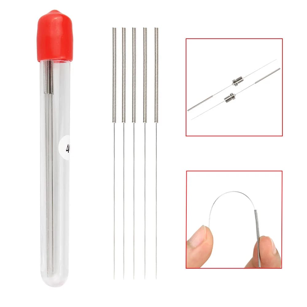 5 pezzi ago per pulizia in acciaio inossidabile 0.15/0.2/0.25/0.3/0.35/0.4mm parte trapano per MK8 CR10 V6 ugello Bambulab Ender 3 stampante 3D