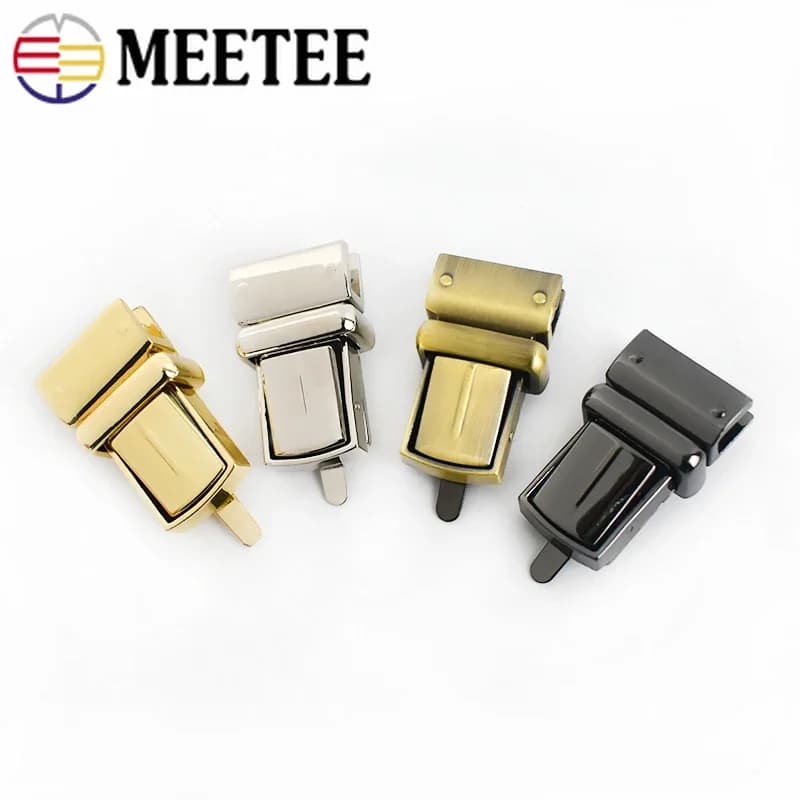 2/4pc 21x37mm borsa chiusura a chiusura in metallo chiusura a borsa fibbia Twist Turn Locks scatta per borse di ricambio fai da te accessori per borse
