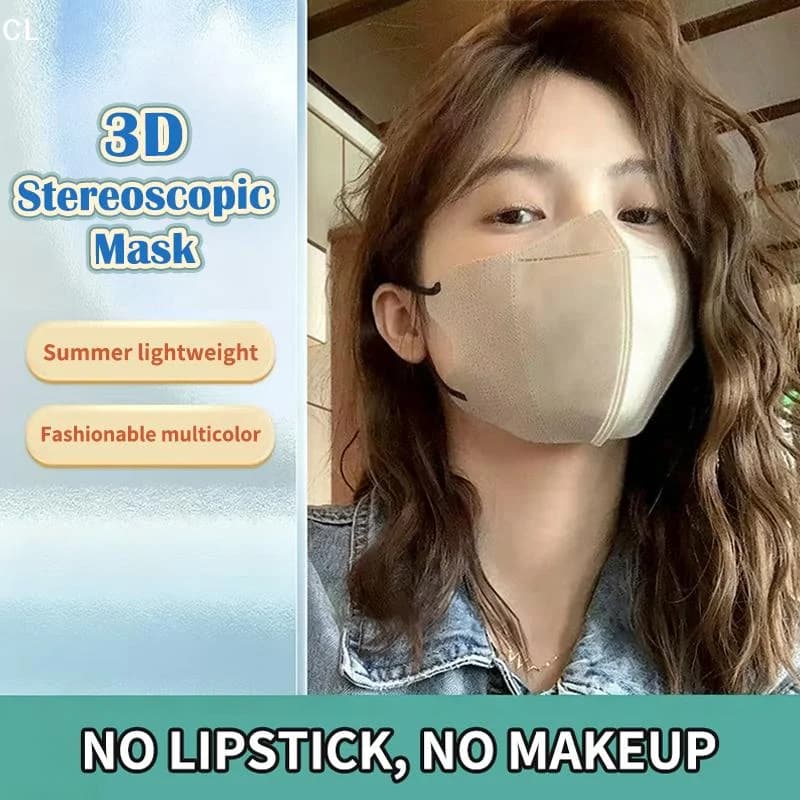 100 pieces of 3D protective masks, efficient protection, breathable and fashionable protective masks, fashionable facial masks, disposable masks