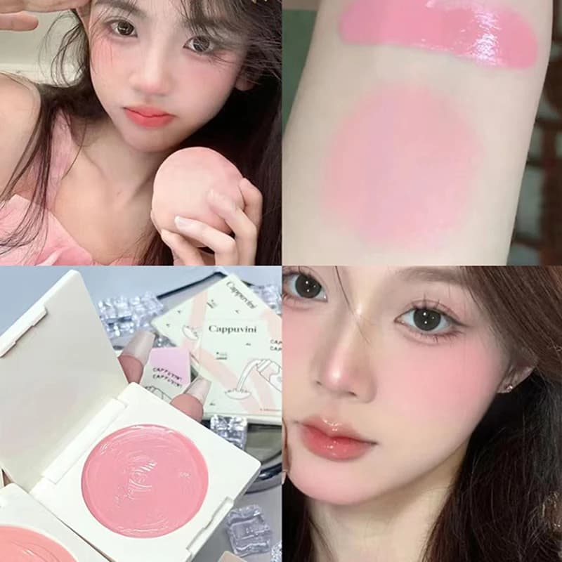 1Pc Cappuvini Multiuso Fard Crema Guancia Rouge Contouring Illumina Il Tono Della Pelle Ombretto Impermeabile Fard Ragazza Sensazione
