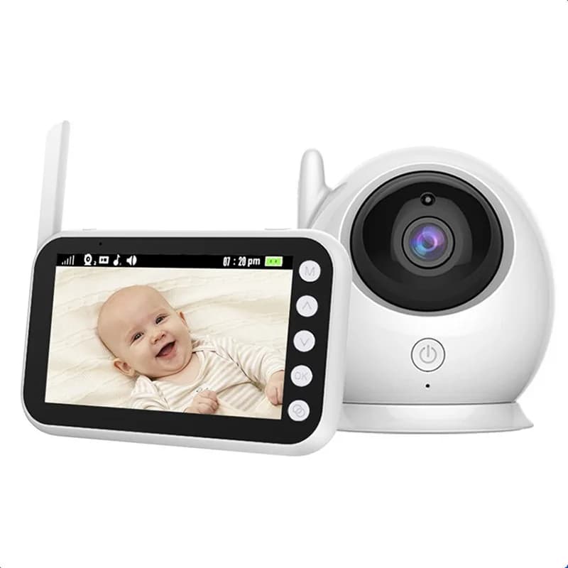 Display LCD HD da 4,3 pollici 360 ° Rotazione Baby Monitor Visione notturna a infrarossi Interfono wireless per bambini Rilevamento della temperatura per badante
