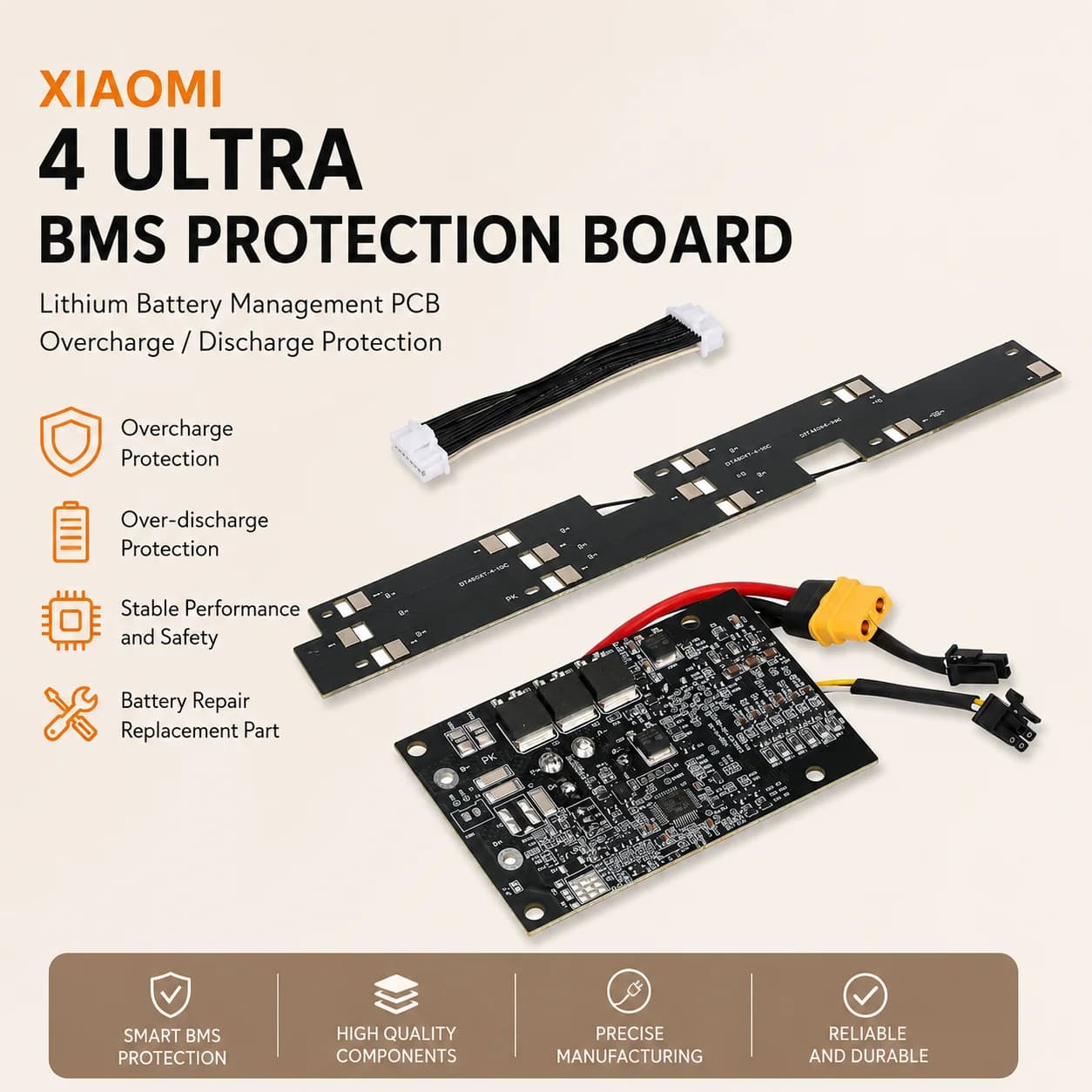 BMS Protection Board for Xiaomi 4 Ultra Electric Scooter Lithium Battery Management PCB Overcharge Discharge Repair Part