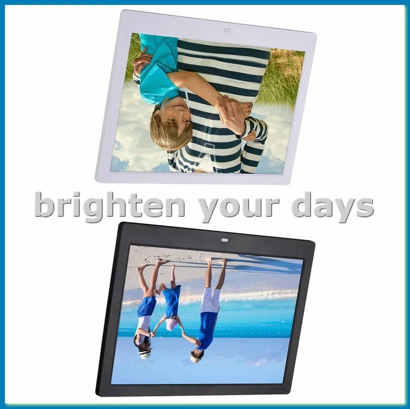 12 Inch Digital Photo Frame HD 1280X800 Electronic Picture Frame Music Movie Video Player Function,Black,EU Plug-A28R