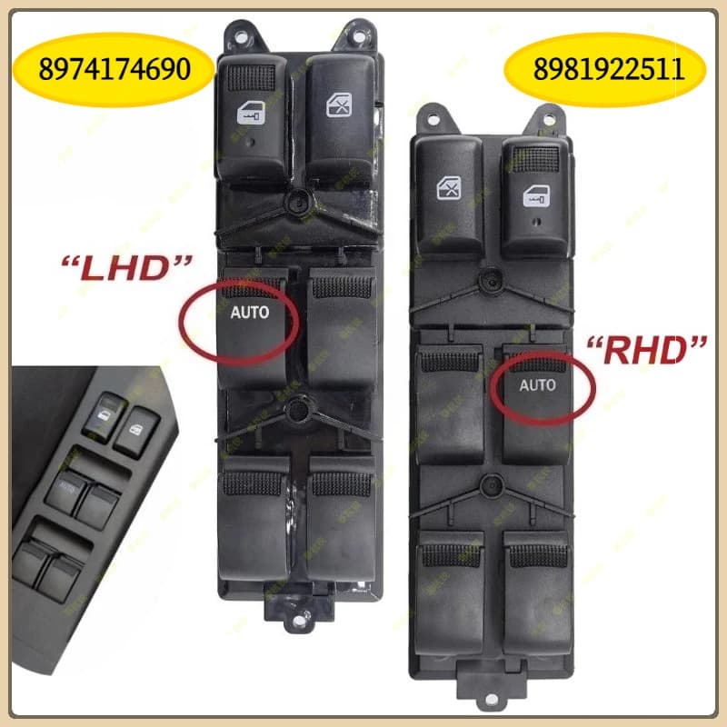 8981922511 8974174690 Interruttore Elettrico Alzacristalli per Isuzu D-Max Dmax Pickup 2012-2019 8-98192251-1