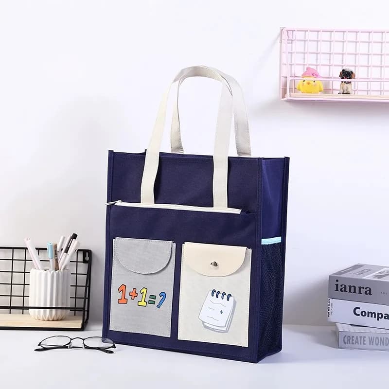 Handbag Tutoring Training Handbag Calligraphy Painting Art Interest Class Handbag Large Capacity Student Textbook Bag