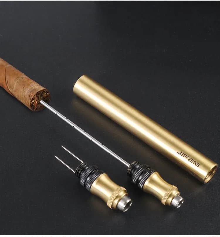 Galiner Metal Cigar Punch Cutter Detachable Cigar Needle Puncher Smoking Accessories Portable Cigar Draw Enhancer Tool