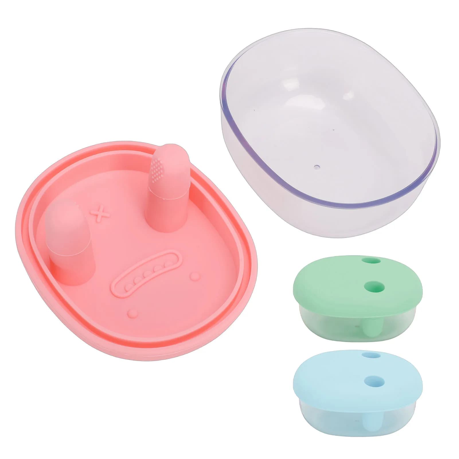 Contenitore per Snack 2 in 1 Senza Disordine, Scatola per Alimenti a Prova di Perdite con Coperchio a Dito, Mantiene le Mani Pulite, Contenitore per Snack con Dito Protettivo