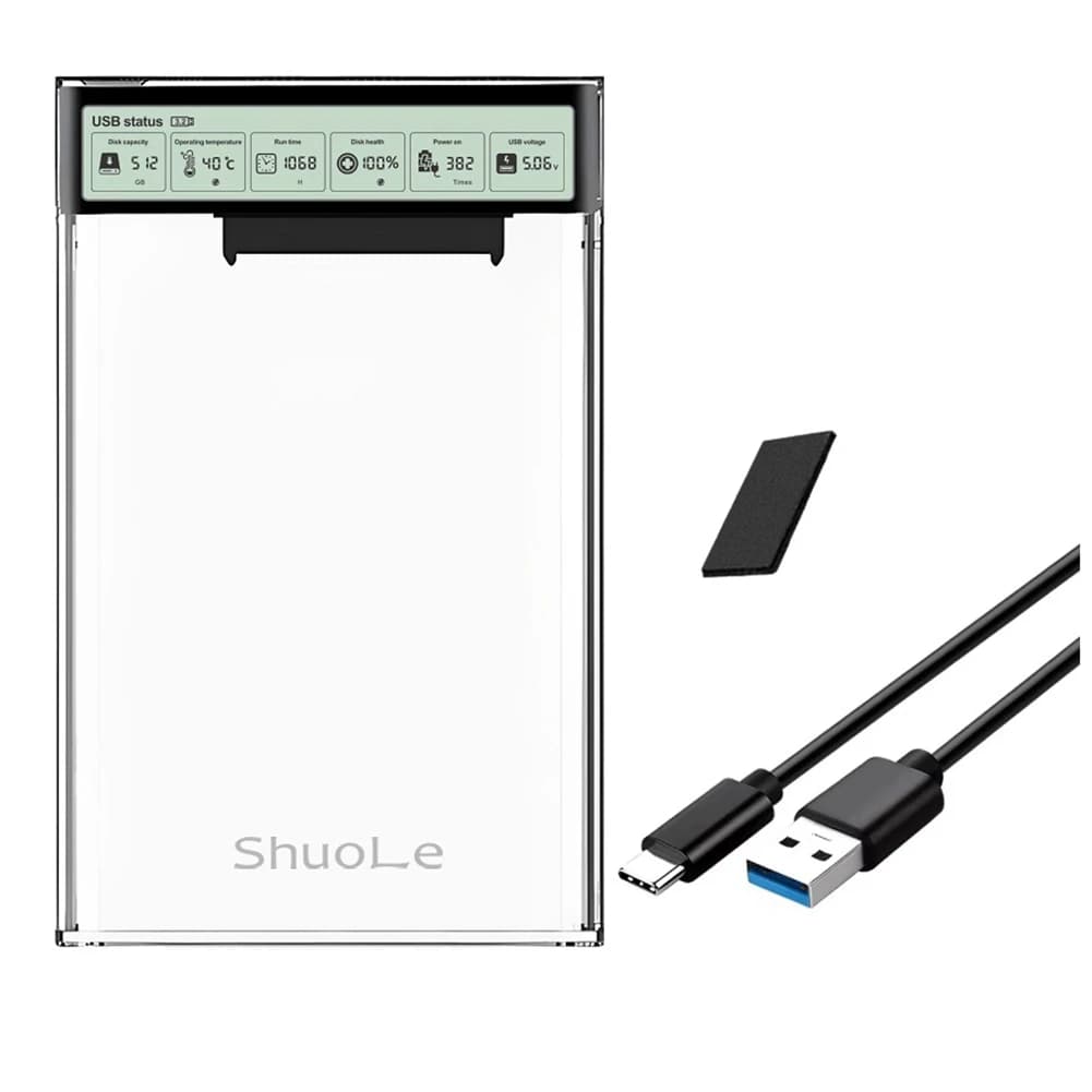 Custodia per disco rigido N18R da 2,5 pollici Custodia per disco rigido SATA a USB3.2 per disco SSD Custodia per disco HDD da 5 Gbps Custodia per HDD esterna HD