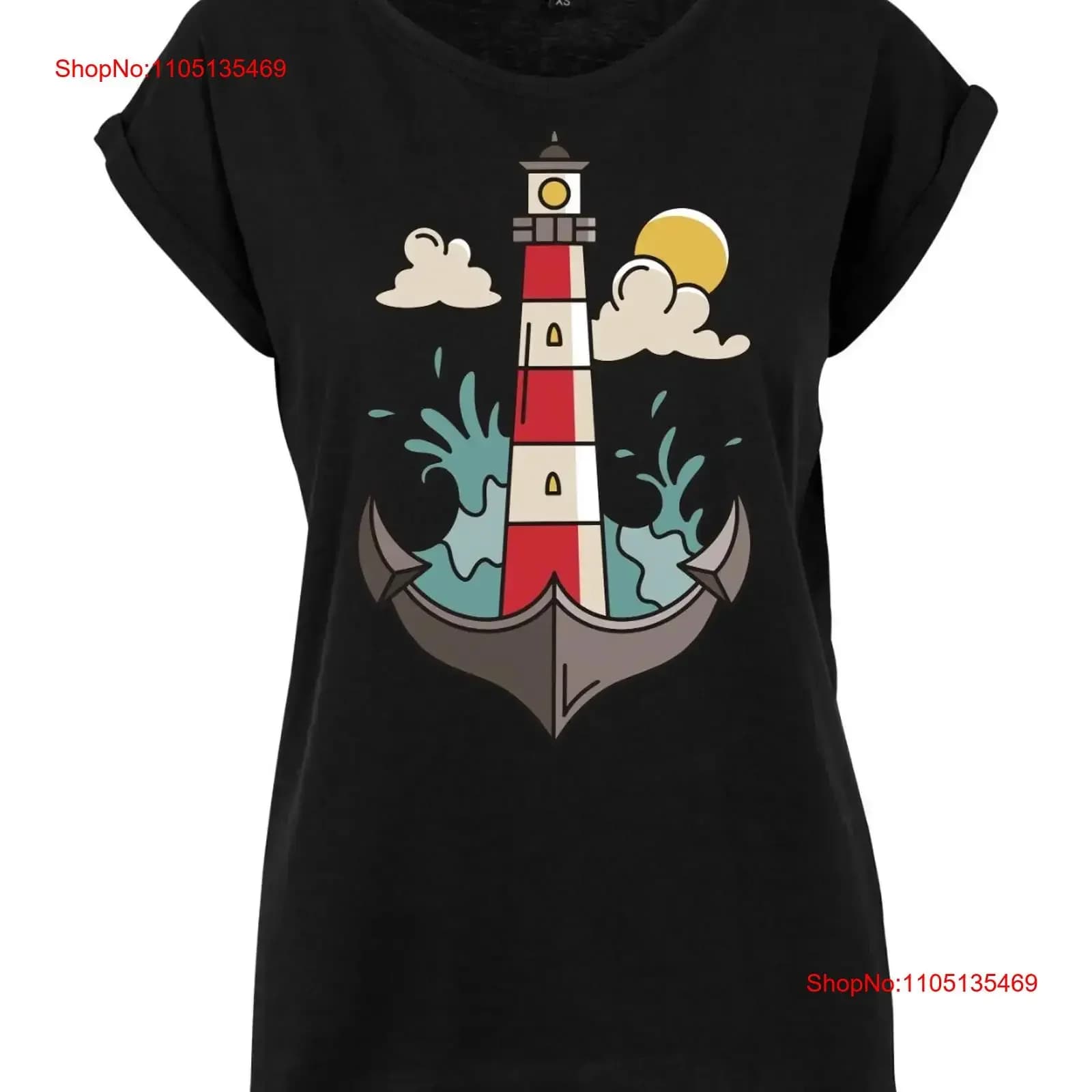 Anchor Faro T-shirt da donna Stampa Logo Barca Divertente Hobby vintage Lavato homme Abiti firmati comodi Traspiranti