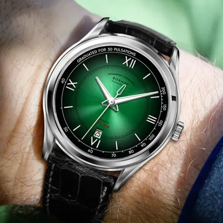 Borman Men Automatic Watch 41.5mm Mechanical Wristwatch 50m Waterproof Sapphire Gradient Dial Auto Date