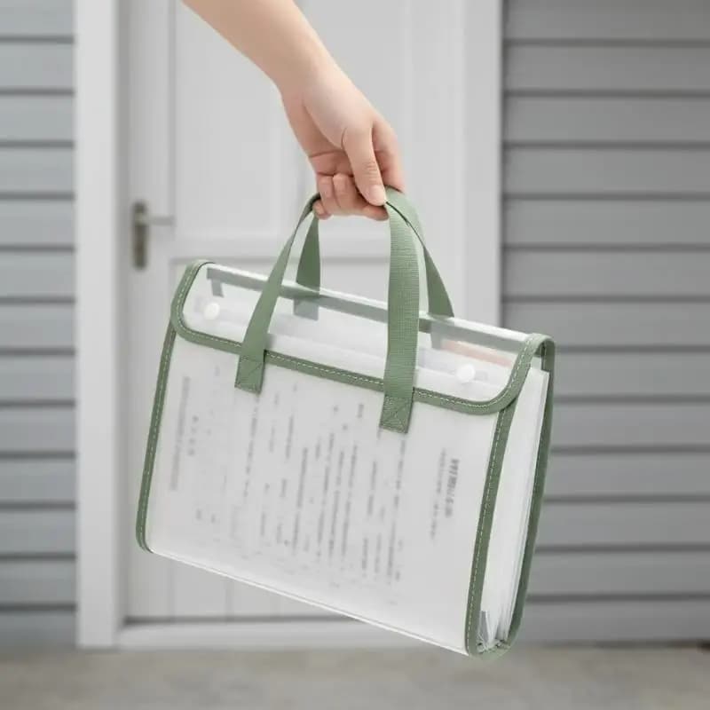 A4 Portable Accordion File Organizer 13 Pocket Expanding File Folder School Office Student Supplies Business Document Organizer