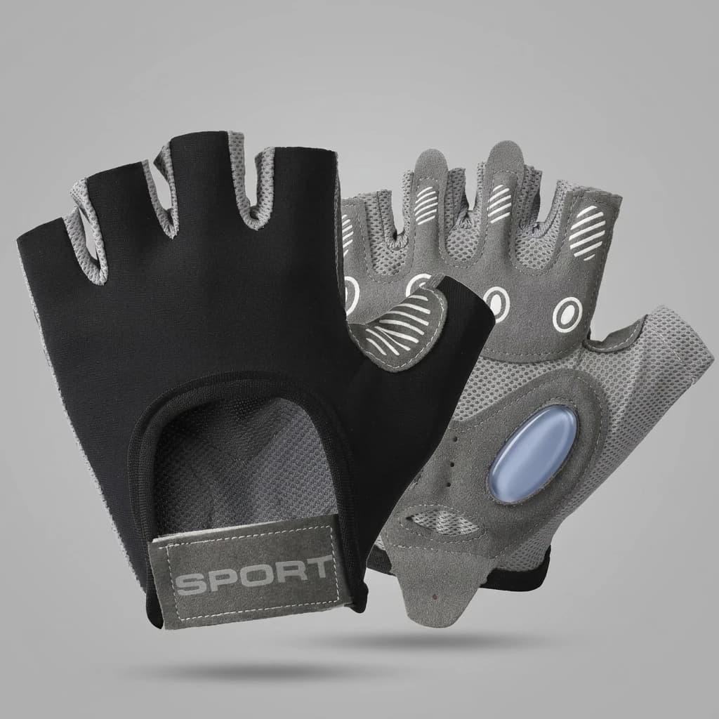 1 Pair Half Finger Gym Gloves Breathable Anti Slip Fitness Training Gloves for Men Women Weightlifting Workout Durable Gear