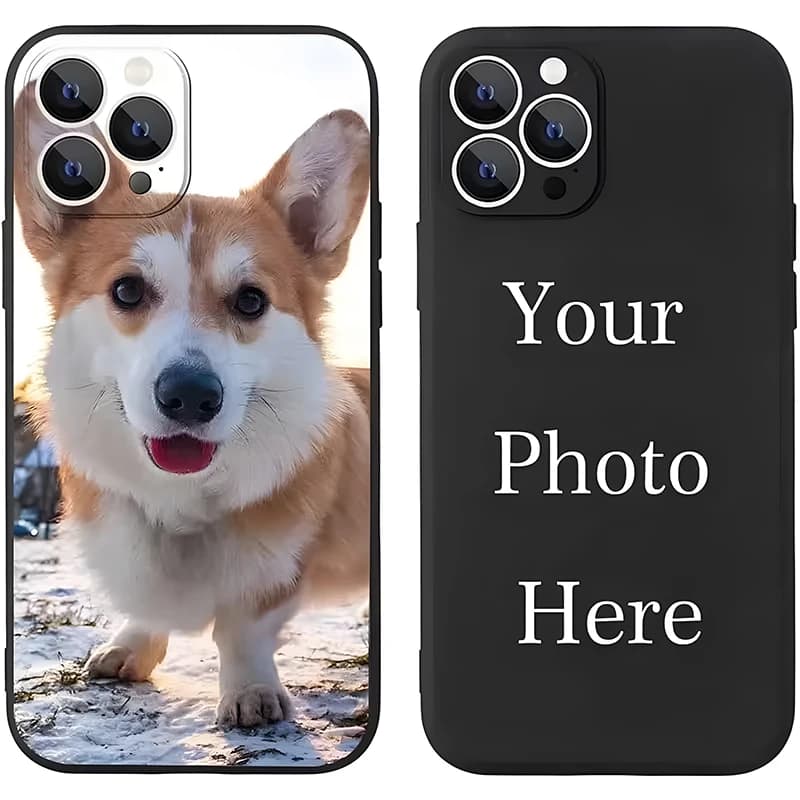 Per iPhone 17 16 16E 15 14 13 12 11 Pro Max Air Mini SE 2020 2022 X XS XR 6 7 8 Plus Cover Morbida Antiurto Personalizzabile con Foto di Animali Domestici Fai da Te