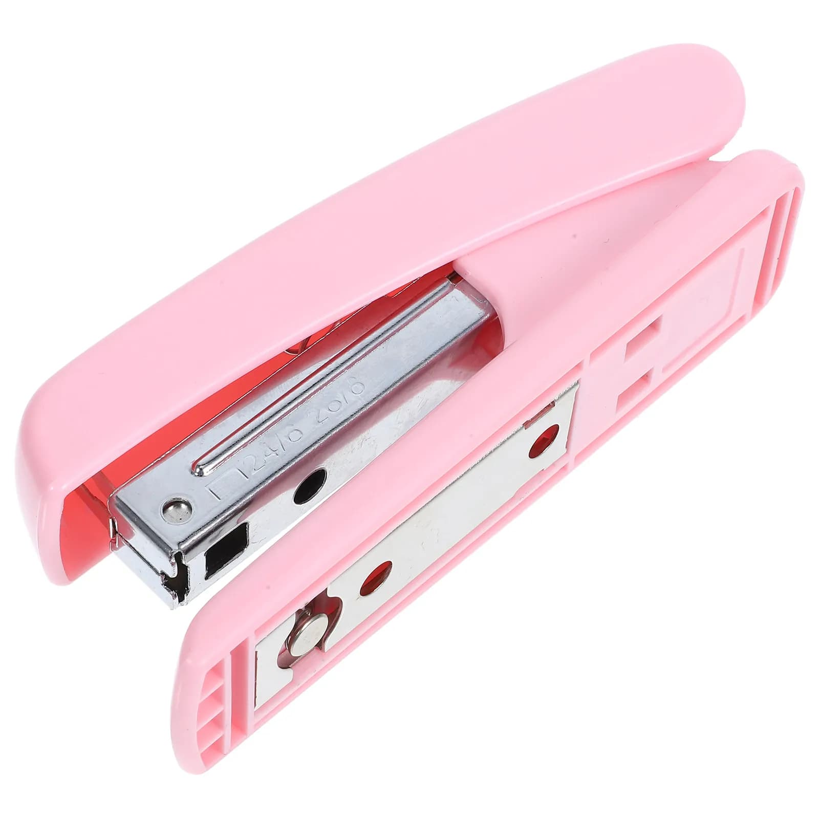 Cucitrice Rosa Numero 12 Multifunzione a Stile Aperto, Cucitrice da Scrivania Resistente per Ufficio e Aula, Rilegatura di Opuscoli, 25 Fogli, Carina