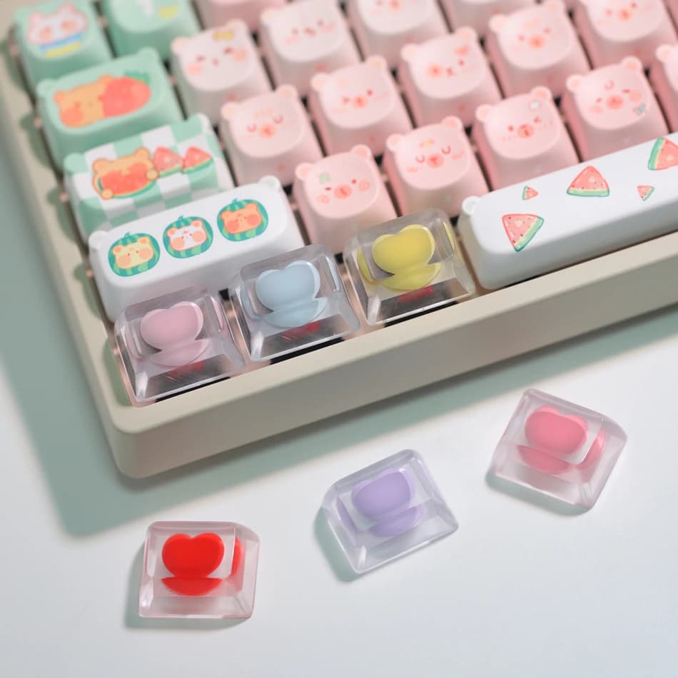Ctrl Keycap 1.25U Personalizzato Keycap Personalizzazione Love-heart Rosa Viola Blu Supplemento sostitutivo per tastiera meccanica