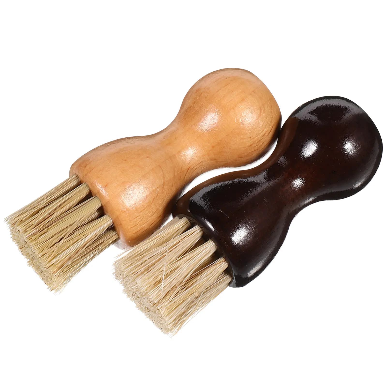 Set di 2 Spazzole per Scarpe, Mini Applicatore Ovale per Lucidatura, Pulitore Portatile per Scarpe, Borse, Cinture, Kit per Pulizia Sneaker