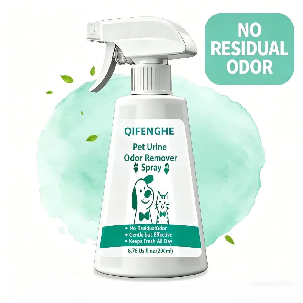 QIFENGHE Spray Elimina Odori di Urina per Animali Domestici 200ml, Deodorante Delicato per Tappeti, Lettiere e Casa