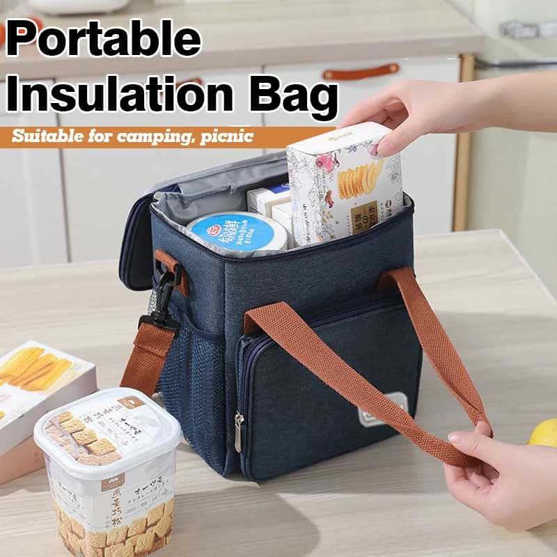 Borsa Termica da Campeggio, Zaino Porta Pranzo Impermeabile, Frigorifero Portatile, Borsa per Pasti Impermeabile, Borse da Picnic