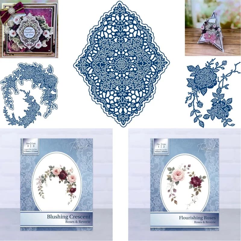 Diamond-shaped Lace Trim Decoration Craft Metal Cutting Dies Mold Strips Sheet Scrapbook Paper Craft Knife Mold Blade Punch 2026