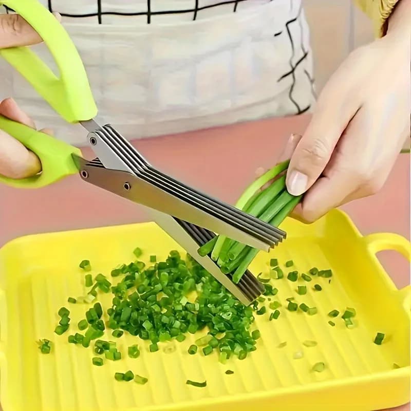 Forbici da cucina in acciaio inossidabile a 5 strati, 1/2 pezzi - Versatili per cipolle - Durevoli e sicure con copertura protettiva
