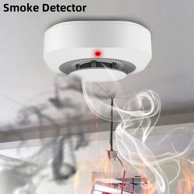 Allarme di fumo wireless Protezione antincendio Rilevatore di fumo Casa di fumo Combinazione Allarme antincendio Sistema di sicurezza domestica Vigili del fuoco Fumo