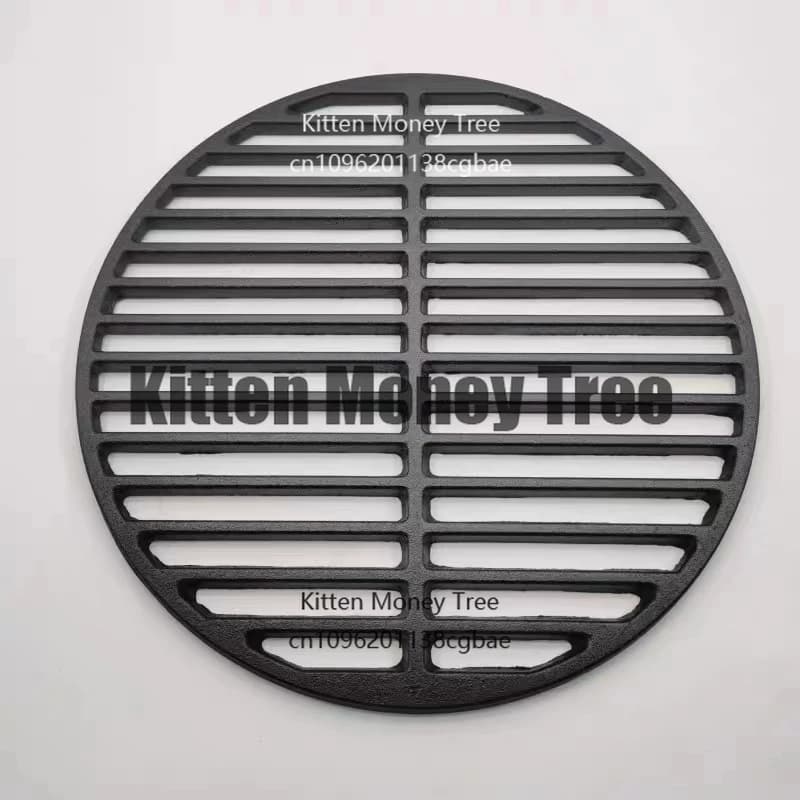 Cast iron grill thickened grill uncoated non-stick Korean commercial charcoal outdoor grill BBQ tools