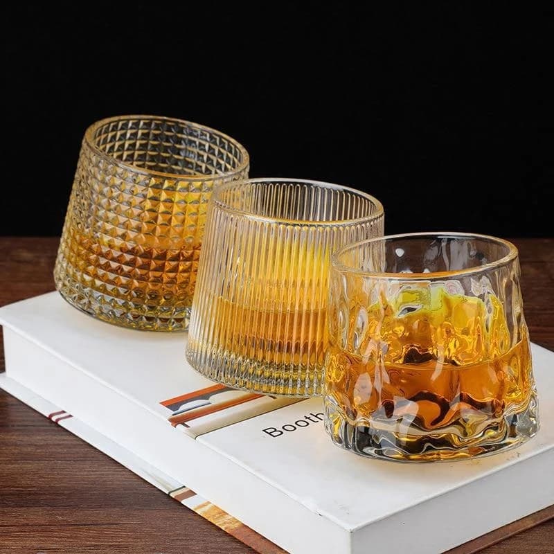1 pz Bicchiere Girevole Creativo per Whisky e Liquori, Bicchiere Antistress, Bicchiere da Bar, Bicchiere da Birra, Bicchiere da Cocktail, Bicchiere per Bevande