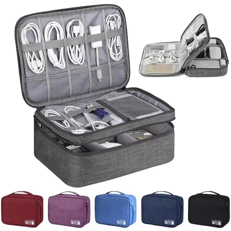 Borsa portaoggetti per cavi Organizzatore di accessori elettronici digitali impermeabili Borsa portaoggetti digitale per cavi da viaggio portatili per caricabatterie