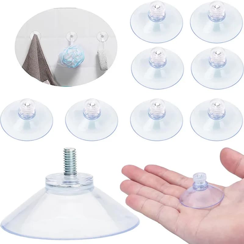 2/4/6 pezzi con dado trasparente ventosa aspirazione testa a fungo ventose forti ventose in PVC cucina bagno finestra decorazione parete ganci per auto