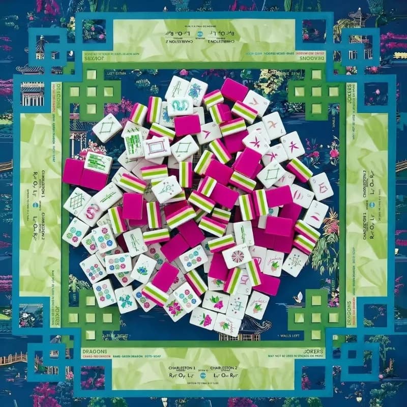 166 pieces of American mahjong card set in stock with rubber pad acrylic engraving 4 layers of game cards