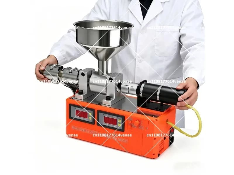 Mini Desktop Plastic Extruder 300℃ Single Screw Machine for PETG PLA ABS Recycling Filament Strip Making