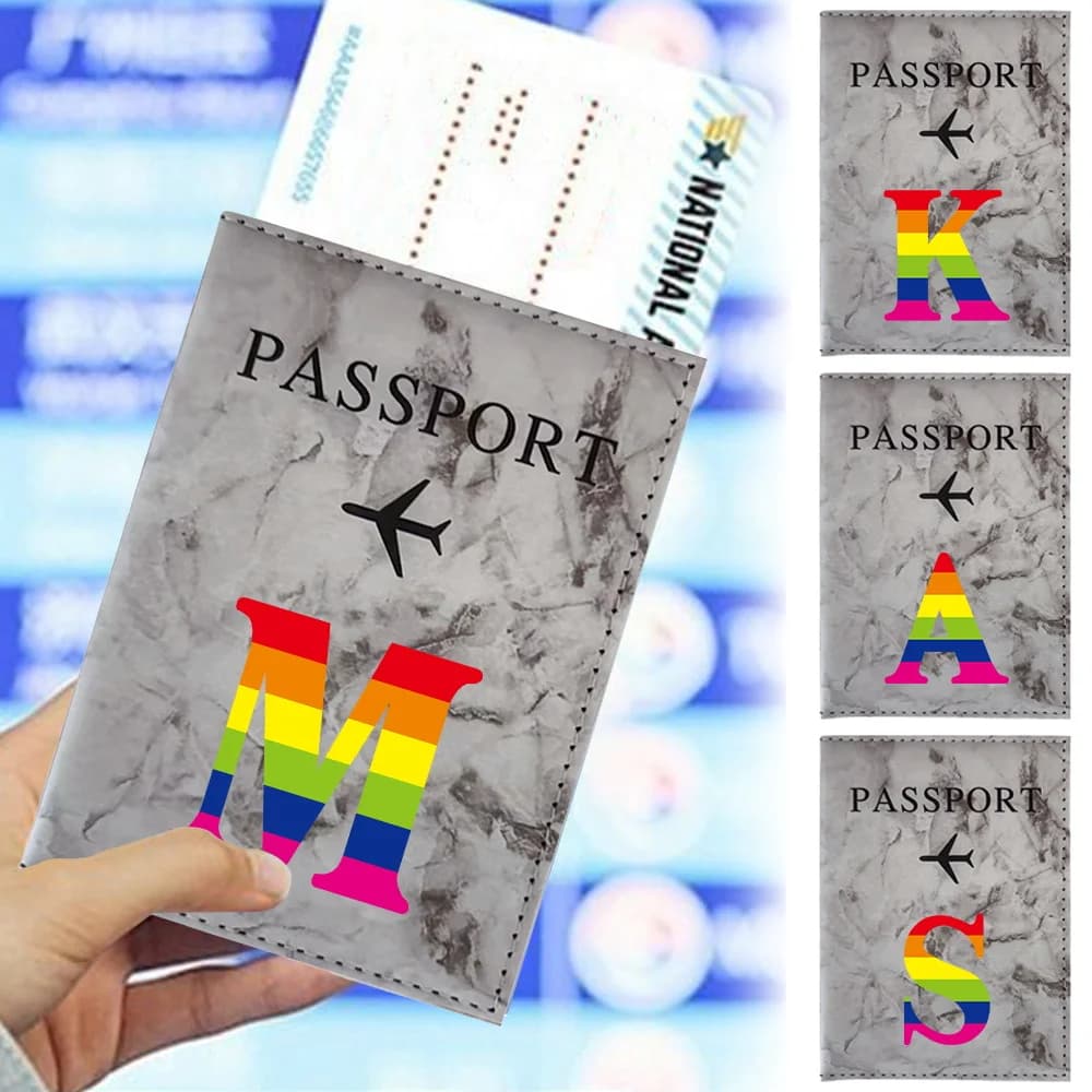 Passport Cover Case Rainbow Series Air Ticket Storage Pack Fashion Passport Holder for Multi-Function Travel Essentials