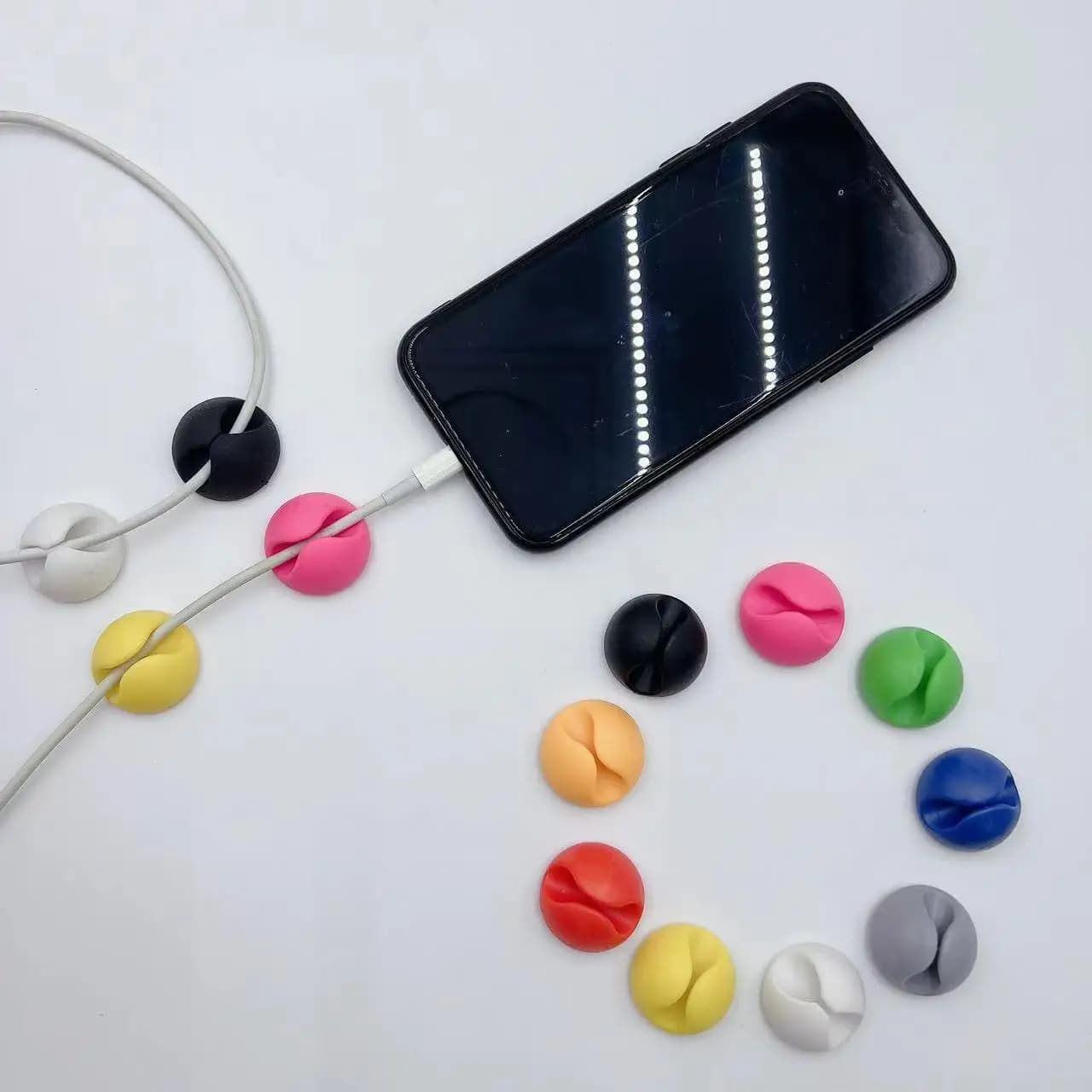 6-pack Of Desktop Cable Managers Cable Clips, Cord Holder For Desk, Adhesive Cable Organizer, Charger Holder