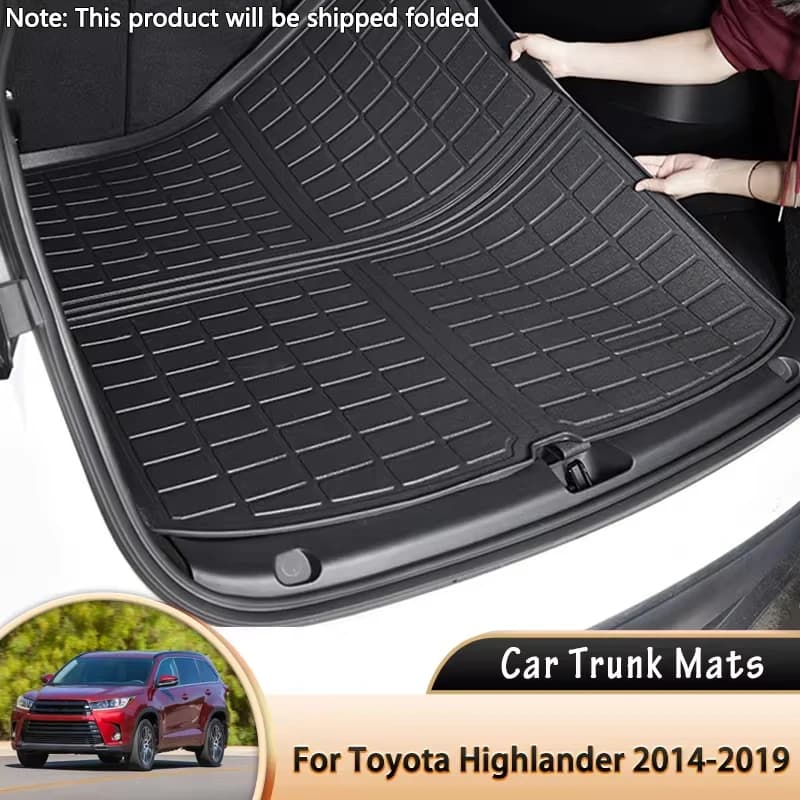 Per Toyota Highlander Kluger XU50 2014 ~ 2019 EVA Auto Baule Posteriore Zerbino Impermeabile Fodera Protettiva Tronco Vassoio Tappetini Accessori